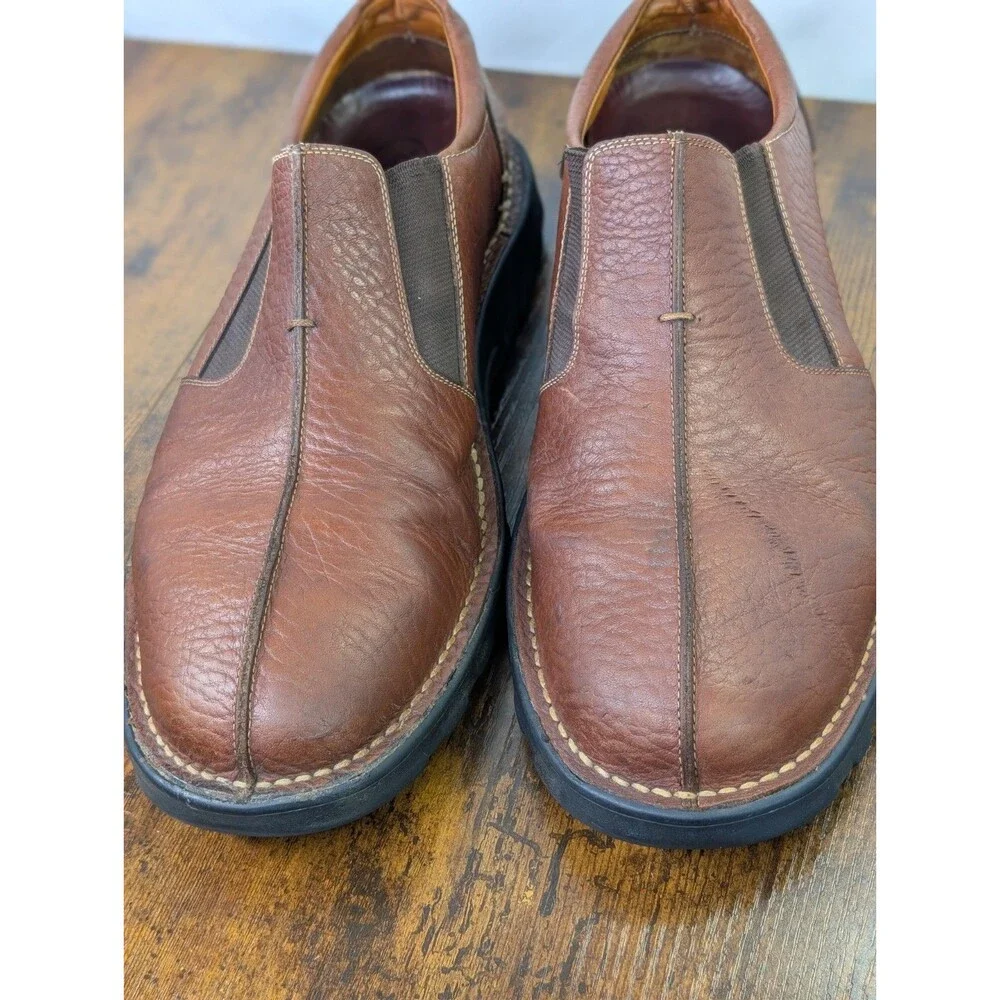 H.S. Trask Mens Size 13 Brown Leather Slip On Loafers Casual Comfort Shoes